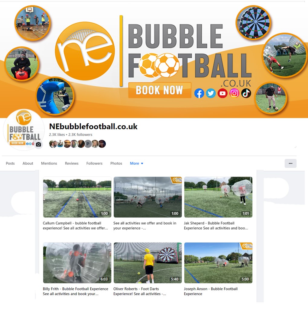 Facebook NEbubblefootball.co.uk